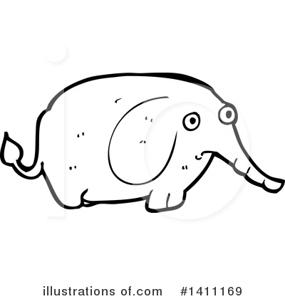 Royalty-Free (RF) Elephant Clipart Illustration by lineartestpilot - Stock Sample #1411169