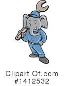 Elephant Clipart #1412532 by patrimonio