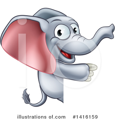 Royalty-Free (RF) Elephant Clipart Illustration by AtStockIllustration - Stock Sample #1416159
