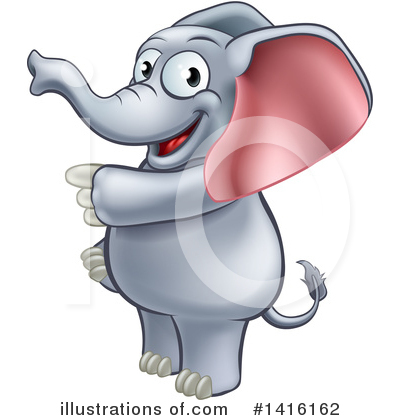 Royalty-Free (RF) Elephant Clipart Illustration by AtStockIllustration - Stock Sample #1416162