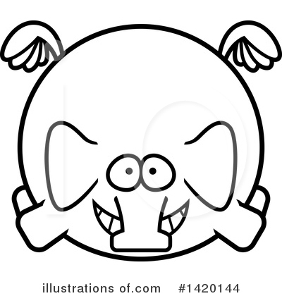 Royalty-Free (RF) Elephant Clipart Illustration by Cory Thoman - Stock Sample #1420144
