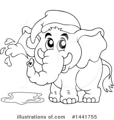 Royalty-Free (RF) Elephant Clipart Illustration by visekart - Stock Sample #1441755