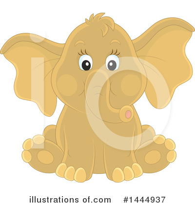 Royalty-Free (RF) Elephant Clipart Illustration by Alex Bannykh - Stock Sample #1444937