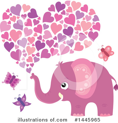 Royalty-Free (RF) Elephant Clipart Illustration by visekart - Stock Sample #1445965