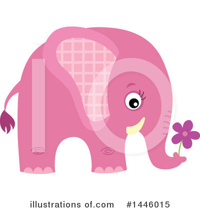 Royalty-Free (RF) Elephant Clipart Illustration by visekart - Stock Sample #1446015