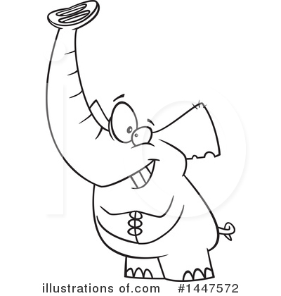Royalty-Free (RF) Elephant Clipart Illustration by toonaday - Stock Sample #1447572