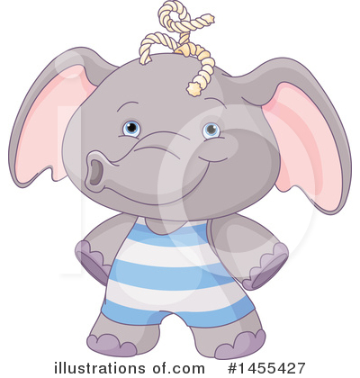 Royalty-Free (RF) Elephant Clipart Illustration by Pushkin - Stock Sample #1455427