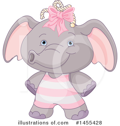 Royalty-Free (RF) Elephant Clipart Illustration by Pushkin - Stock Sample #1455428