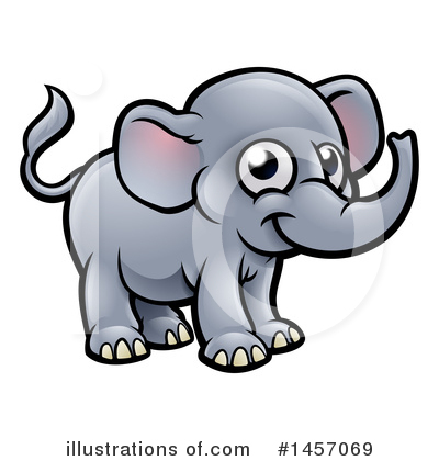 Royalty-Free (RF) Elephant Clipart Illustration by AtStockIllustration - Stock Sample #1457069