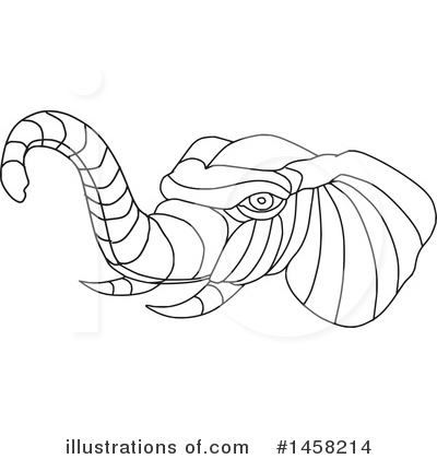 Royalty-Free (RF) Elephant Clipart Illustration by patrimonio - Stock Sample #1458214