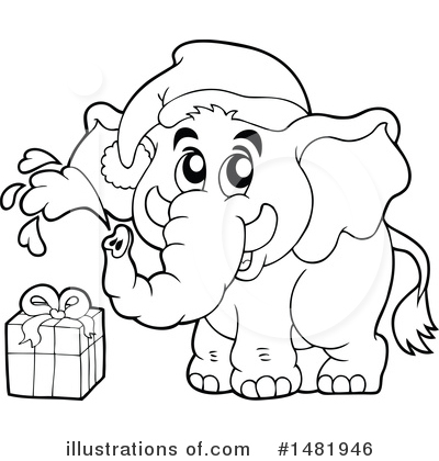 Royalty-Free (RF) Elephant Clipart Illustration by visekart - Stock Sample #1481946