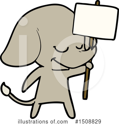 Royalty-Free (RF) Elephant Clipart Illustration by lineartestpilot - Stock Sample #1508829
