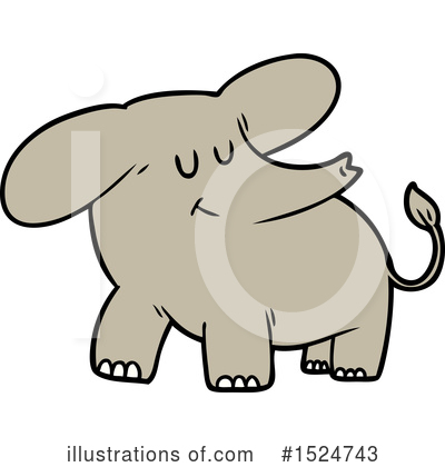 Royalty-Free (RF) Elephant Clipart Illustration by lineartestpilot - Stock Sample #1524743