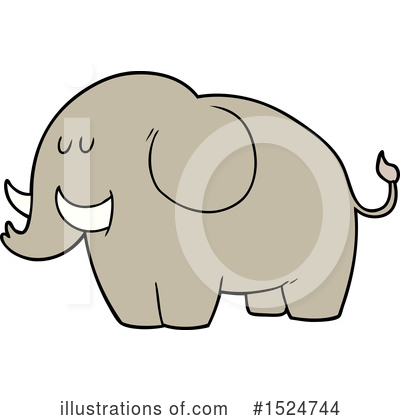Royalty-Free (RF) Elephant Clipart Illustration by lineartestpilot - Stock Sample #1524744