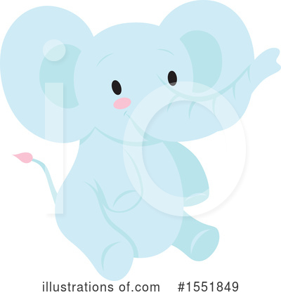 Royalty-Free (RF) Elephant Clipart Illustration by Cherie Reve - Stock Sample #1551849