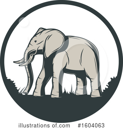 Royalty-Free (RF) Elephant Clipart Illustration by Vector Tradition SM - Stock Sample #1604063