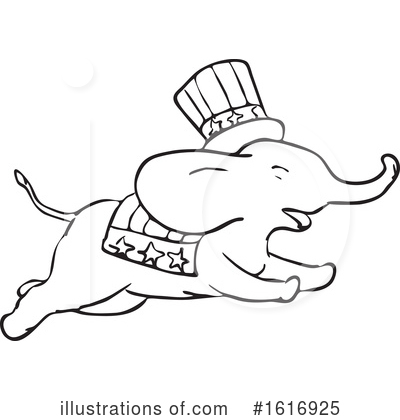 Royalty-Free (RF) Elephant Clipart Illustration by patrimonio - Stock Sample #1616925