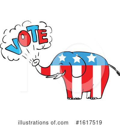 Royalty-Free (RF) Elephant Clipart Illustration by patrimonio - Stock Sample #1617519