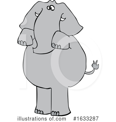 Royalty-Free (RF) Elephant Clipart Illustration by djart - Stock Sample #1633287