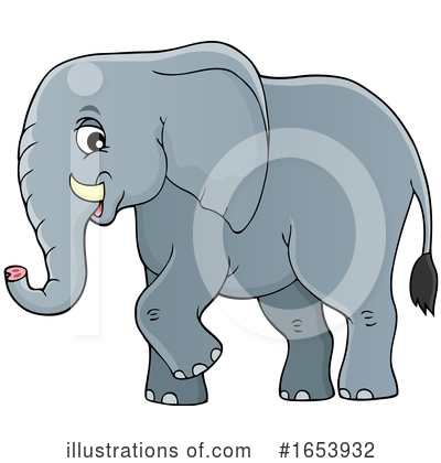Royalty-Free (RF) Elephant Clipart Illustration by visekart - Stock Sample #1653932