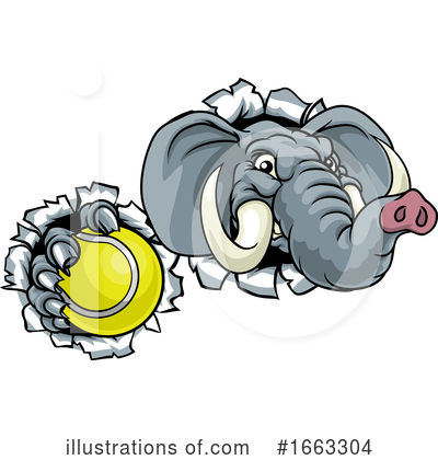 Royalty-Free (RF) Elephant Clipart Illustration by AtStockIllustration - Stock Sample #1663304