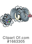 Elephant Clipart #1663305 by AtStockIllustration