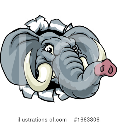 Royalty-Free (RF) Elephant Clipart Illustration by AtStockIllustration - Stock Sample #1663306