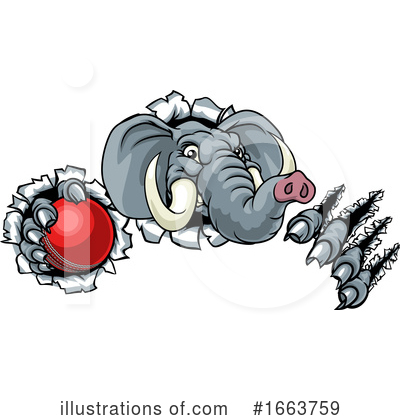 Royalty-Free (RF) Elephant Clipart Illustration by AtStockIllustration - Stock Sample #1663759
