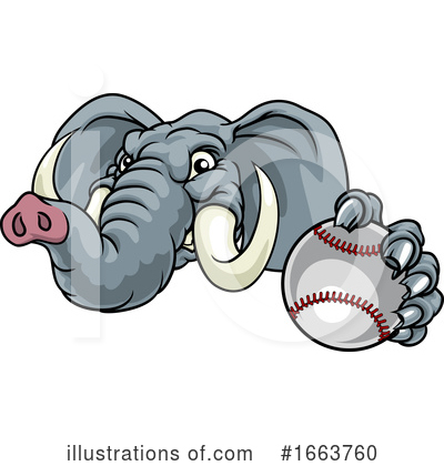 Royalty-Free (RF) Elephant Clipart Illustration by AtStockIllustration - Stock Sample #1663760