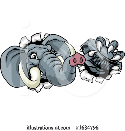 Royalty-Free (RF) Elephant Clipart Illustration by AtStockIllustration - Stock Sample #1684796