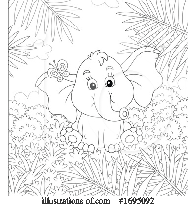 Royalty-Free (RF) Elephant Clipart Illustration by Alex Bannykh - Stock Sample #1695092