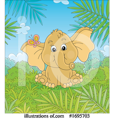 Royalty-Free (RF) Elephant Clipart Illustration by Alex Bannykh - Stock Sample #1695703