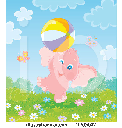 Royalty-Free (RF) Elephant Clipart Illustration by Alex Bannykh - Stock Sample #1705042