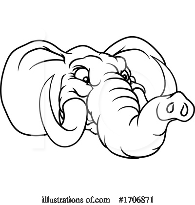 Royalty-Free (RF) Elephant Clipart Illustration by AtStockIllustration - Stock Sample #1706871