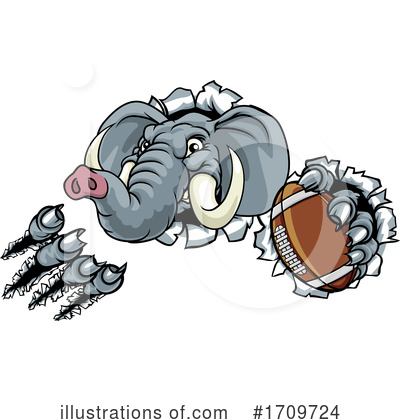 Royalty-Free (RF) Elephant Clipart Illustration by AtStockIllustration - Stock Sample #1709724
