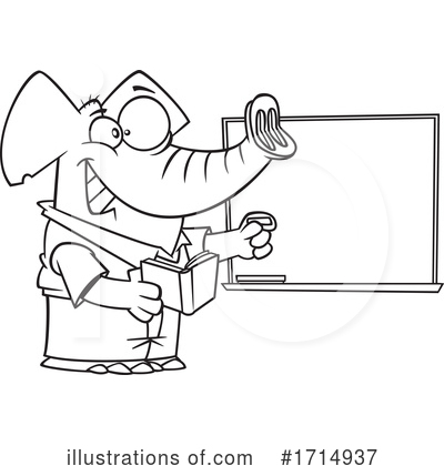 Royalty-Free (RF) Elephant Clipart Illustration by toonaday - Stock Sample #1714937