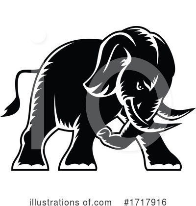 Royalty-Free (RF) Elephant Clipart Illustration by patrimonio - Stock Sample #1717916