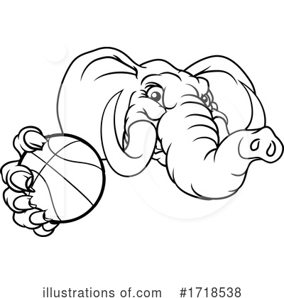 Royalty-Free (RF) Elephant Clipart Illustration by AtStockIllustration - Stock Sample #1718538