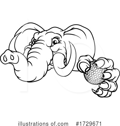 Royalty-Free (RF) Elephant Clipart Illustration by AtStockIllustration - Stock Sample #1729671