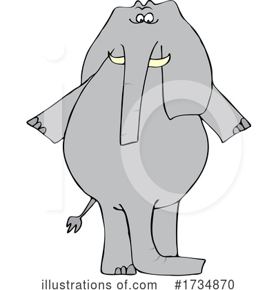 Royalty-Free (RF) Elephant Clipart Illustration by djart - Stock Sample #1734870