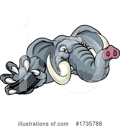 Royalty-Free (RF) Elephant Clipart Illustration by AtStockIllustration - Stock Sample #1735788