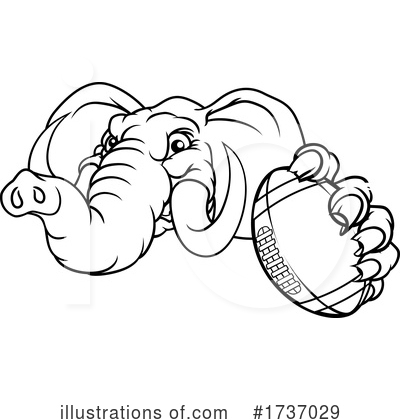 Royalty-Free (RF) Elephant Clipart Illustration by AtStockIllustration - Stock Sample #1737029
