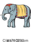 Elephant Clipart #1740280 by Vector Tradition SM