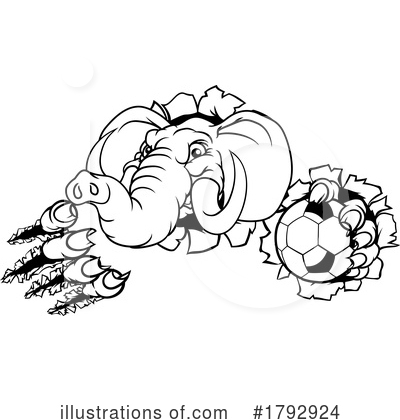 Royalty-Free (RF) Elephant Clipart Illustration by AtStockIllustration - Stock Sample #1792924