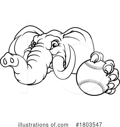 Royalty-Free (RF) Elephant Clipart Illustration by AtStockIllustration - Stock Sample #1803547