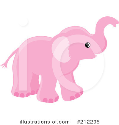 Royalty-Free (RF) Elephant Clipart Illustration by Pams Clipart - Stock Sample #212295