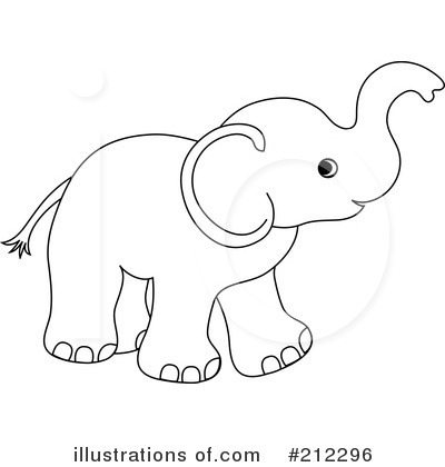 Royalty-Free (RF) Elephant Clipart Illustration by Pams Clipart - Stock Sample #212296