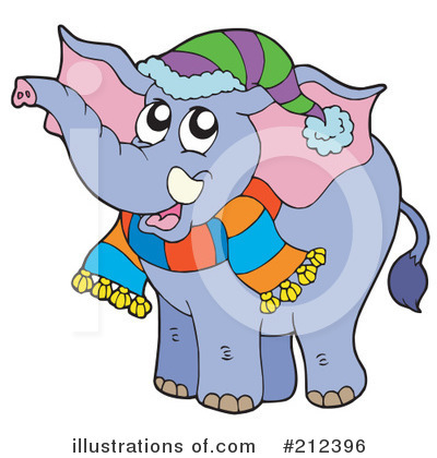Royalty-Free (RF) Elephant Clipart Illustration by visekart - Stock Sample #212396