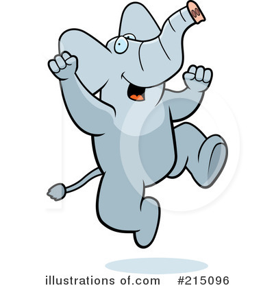Royalty-Free (RF) Elephant Clipart Illustration by Cory Thoman - Stock Sample #215096