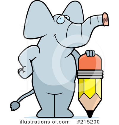 Royalty-Free (RF) Elephant Clipart Illustration by Cory Thoman - Stock Sample #215200